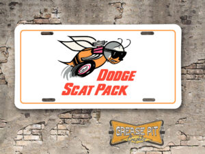 Dodge Scat Pack Booster Aluminum License Plate Insert