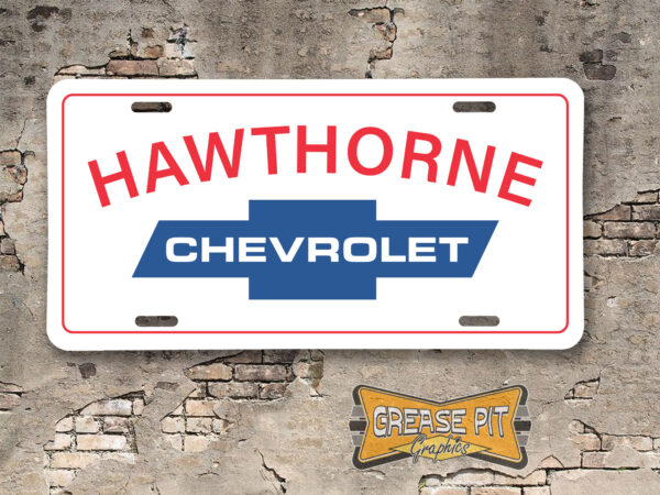Hawthorne Chevrolet New Jersey Booster License Plate