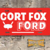 Cort Fox Ford Ford Booster Aluminum License Plate Insert red