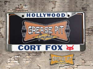 Cort Fox Ford Hollywood License Plate Frame