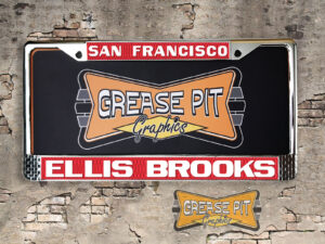 Ellis Brooks Chevrolet San Francisco Dealer License Plate Frame Red
