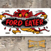 Vintage Style 1960s Hot Rod Ford Eater Booster Aluminum License Plate Insert