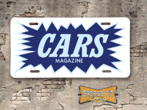 CARS Magazine Booster License Plate