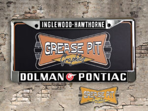 Dolman Pontiac License Plate Frame Inglewood Hawthorne