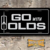 "Go with Olds" Oldsmobile Aluminum License Plate Insert