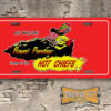 Ace Wilson's Royal Pontiac Home of the Hot Chiefs Booster Aluminum License Plate Insert Red