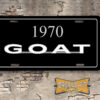 1970 Pontiac GTO GOAT Booster Aluminum License Plate Insert