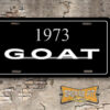 1973 Pontiac GTO GOAT Booster Aluminum License Plate Insert