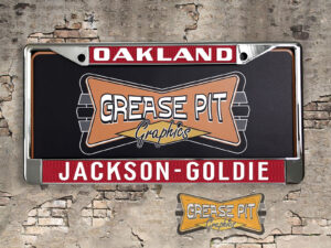 Jackson Goldie Ford License Plate Frame Oakland