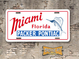 Packer Pontiac Booster Aluminum License Plate Insert
