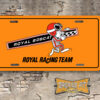 Royal Pontiac Racing Team Booster Aluminum License Plate Insert Orange