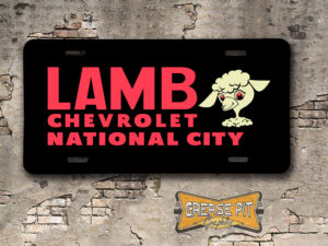 Lamb Chevrolet National City Booster License Plate Insert