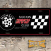 Motion Supercar Club Member Booster Aluminum License Plate Black