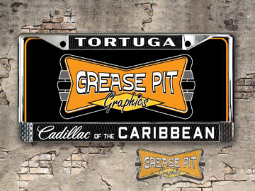 Tortuga Cadillac of the Caribbean License Plate Frame