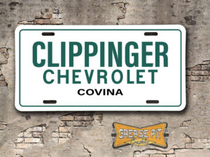 Clippinger Chevrolet in Covina Booster License Plate