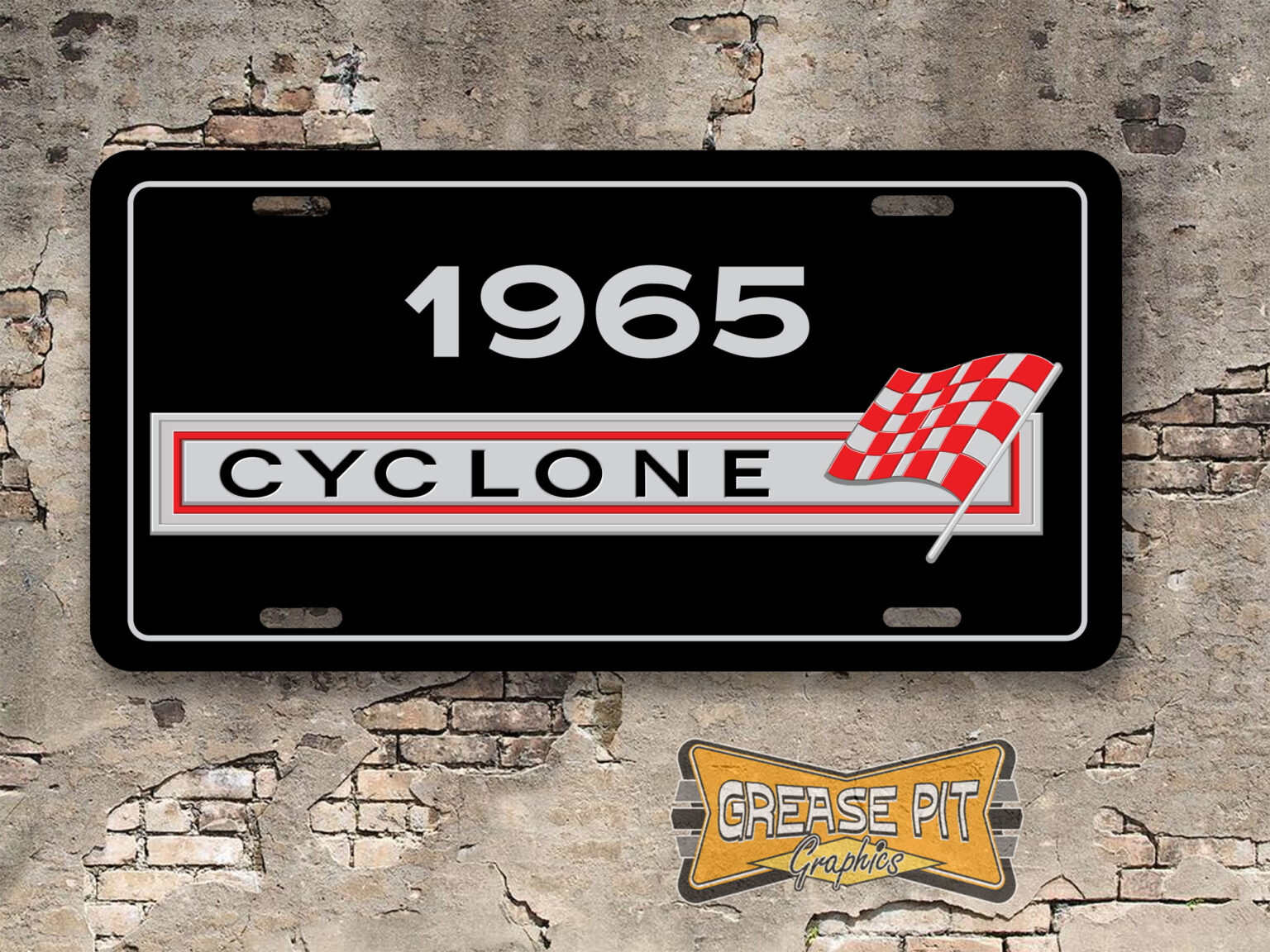 Mercury Cyclone License Plate - Grease Pit Graphics