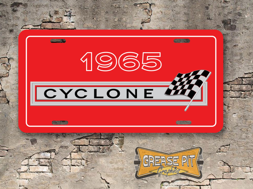 Mercury Cyclone License Plate - Grease Pit Graphics