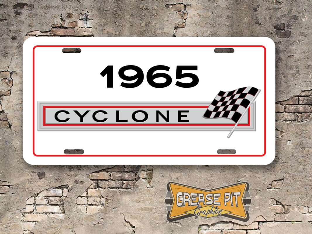 Mercury Cyclone License Plate - Grease Pit Graphics