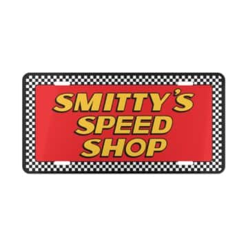 Hollywood Knights Smitty's Speed Shop License Plate Aluminum Insert