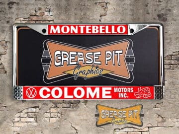 Colome Motors Inc. Volkswagen VW Dealer License Plate Frame Montebello