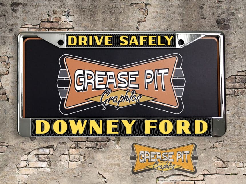 Downey Ford Dealer License Plate Frame