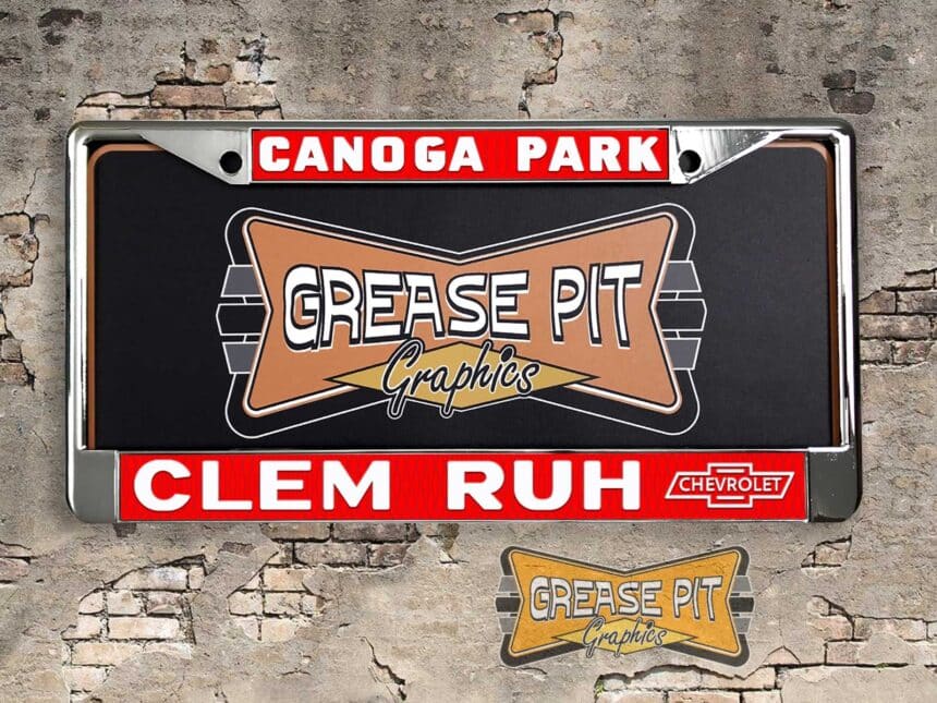 Clem Ruh Chevrolet License Plate Frame Canoga Park