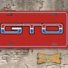 A newly produced vintage style tribute1974 Pontiac GTO License Plate for your Hot Rod, Vintage Classic car, or Muscle car.