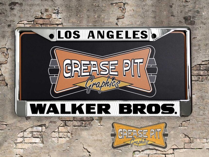 Walker Brothers Dealership License Plate Frame Los Angeles