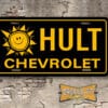 A newly produced vintage style tribute Hult Chevrolet License Plate for your Hot Rod, Vintage Classic car, or Muscle car.