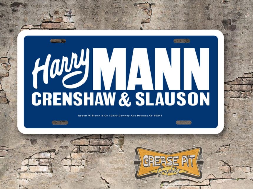 Harry Mann Chevrolet License Plate Crenshaw & Slauson