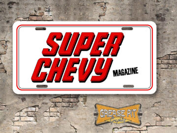 Super Chevy Magazine License Plate