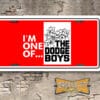 I'm One of the Dodge Boys License Plate Red with Cowboy Hats