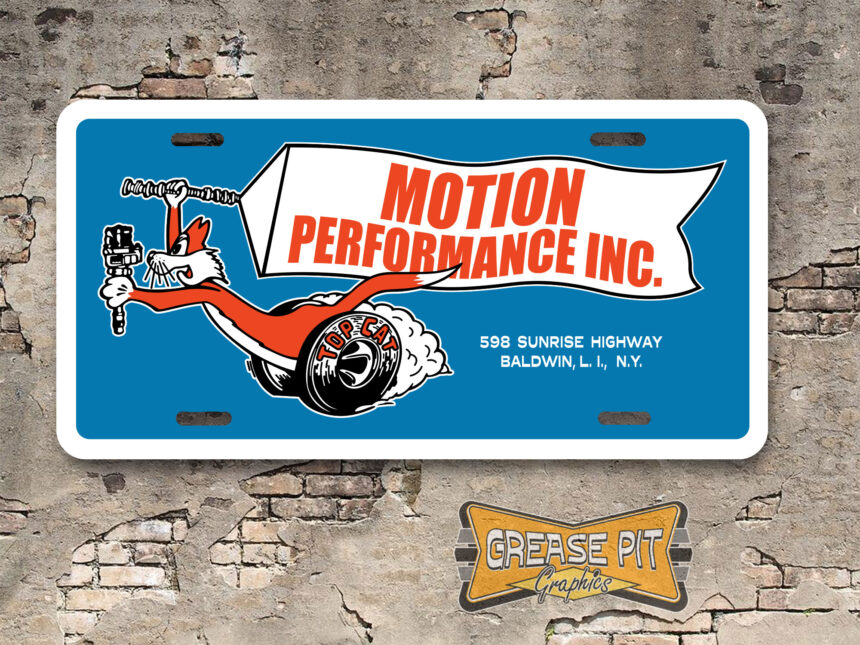 Baldwin Motion Performance Top Cat License Plate