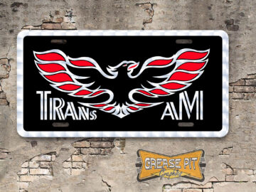 Pontiac Trans Am 1970's Style License Plate
