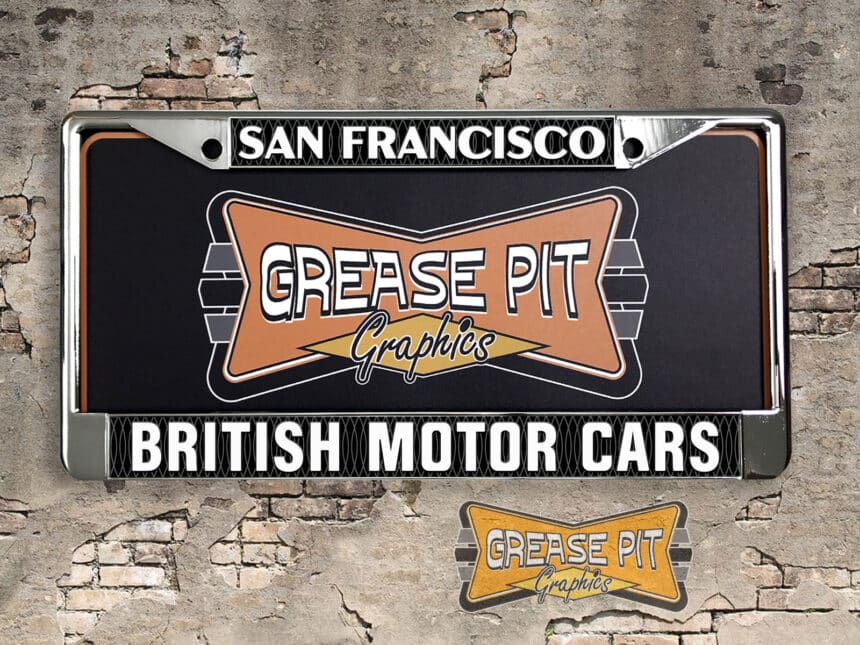 British Motor Cars License Plate Frame Dealership San Francisco