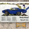 Plymouth Road Runner Beep-Beep Salt Flats Ad 3x2 Garage Shop Banner