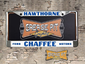 Reproduction Chaffee Motors Ford License Plate Frame Hawthorne