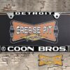 Reproduction Coon Brothers Rambler license plate frame Detroit