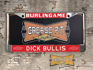 Reproduction Dick Bullis Chevrolet License Plate Frame Burlingame