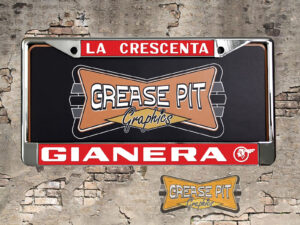 Reproduction Gianera Pontiac License Plate Frame La Cresenta